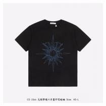心地よい♪dior ｔシャツスーパーコピー2026トレンドユニセックス無限の夢六芒星プリント半袖