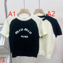 ♡23夏シーズン新作 ミュウミュウ スーパーコピー ウールTシャツ MIUMIU