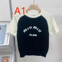 ♡23夏シーズン新作 ミュウミュウ スーパーコピー ウールTシャツ MIUMIU
