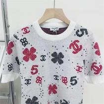 ☆夏の新発売☆CHANE1 スーパーコピー Tシャツ モノグラム クローバー 5番