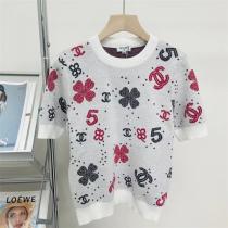 ☆夏の新発売☆CHANE1 スーパーコピー Tシャツ モノグラム クローバー 5番