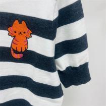 23年夏のトレンド GUCC1 コピー ポロシャツ レディース 猫ちゃん ストライプ