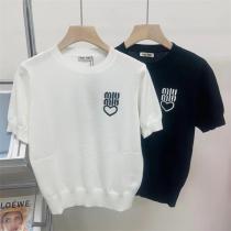 ミュウミュウ スーパーコピー Tシャツ MIUMIU 100％テンセル 爽やかな