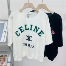 ☆2026年夏のアイテム☆CELINE コピー Tシャツ レディース セリーヌ ロゴプリント