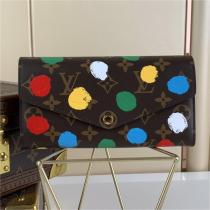 【Ⅿ81980】LOUIS VUITTON 偽物 草間彌生ｘルイヴィトン ポルトフォイユ･サラ NM 財布 ボタン