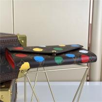 【Ⅿ81980】LOUIS VUITTON 偽物 草間彌生ｘルイヴィトン ポルトフォイユ･サラ NM 財布 ボタン