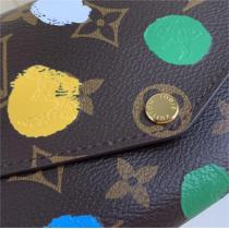 【Ⅿ81980】LOUIS VUITTON 偽物 草間彌生ｘルイヴィトン ポルトフォイユ･サラ NM 財布 ボタン