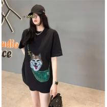 かわいい☆☆CHANE1 tシャツ コピーカジュアルスタイルオーバーサイズ2026春夏流行り新作