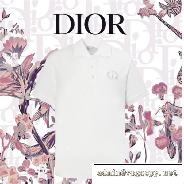 ★2026大人気アイテム★ ディオール スーパーコピー ポロシャツ CDロゴ  ピケ生地  DIOR シャリ感