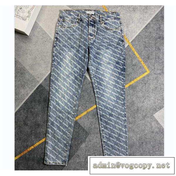 2026ss新作♡♡♡ BALENCIAGA コピー ジーンズ バレンシアガ ストリート感 モノグラムプリント