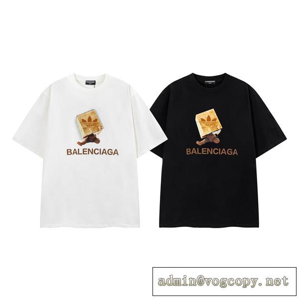 合わせやすさも抜群★バレンシアガ スーパーコピー Tシャツ Adidas コラボ 面ファスナー BALENCIAGA 