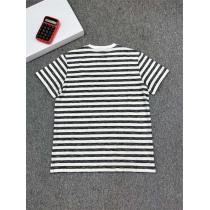 セレブ愛用★2026人気モンクレール Tシャツ新作MONCLERコピー丸首ストライプ半袖カジュアル