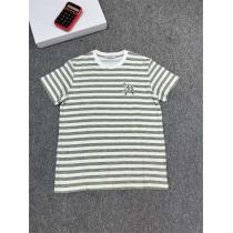 セレブ愛用★2026人気モンクレール Tシャツ新作MONCLERコピー丸首ストライプ半袖カジュアル