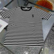 YSL 人気ハイブランドイヴ・サンローラン半袖ｔシャツコピーストライプ2026流行りトップス
