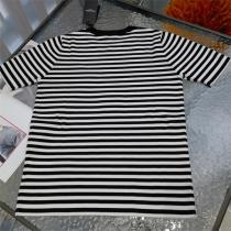 YSL 人気ハイブランドイヴ・サンローラン半袖ｔシャツコピーストライプ2026流行りトップス