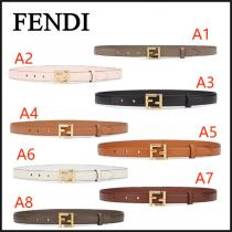 2026新作♡♡FENDI コピー レザーベルト フェンディ 8色 FFモチーフ バックル ロゴ