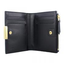 【8M0447】FENDI コピー 二つ折り財布 フェンディ ミニ カーフレザー ファスナー 