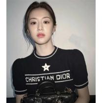 【VIPセール】DIORｔシャツコピーディオールセーター生地ブラックレディースファッション半袖トップス