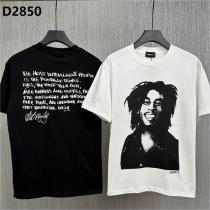 23年人気商品 DSQUARED2 コピー Tシャツ ジャマイカのボブマーリー 写真プリント ディースクエアード♪