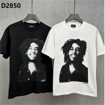 23年人気商品 DSQUARED2 コピー Tシャツ ジャマイカのボブマーリー 写真プリント ディースクエアード♪