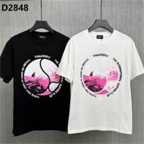 ★23ss新作 ディースクエアード コピー Tシャツ ピンクの海 DSQUARED2 カジュアル♡♡