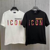 ディースクエアード コピー Tシャツ トロピカル イコンロゴプリント DSQUA...