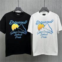 春夏コレクション DSQUARED2 コピー Tシャツ 山と太陽のロゴ ディースクエアード ユニクロでOK