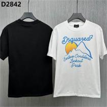 春夏コレクション DSQUARED2 コピー Tシャツ 山と太陽のロゴ ディースクエアード ユニクロでOK