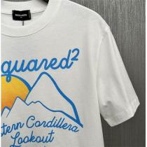 春夏コレクション DSQUARED2 コピー Tシャツ 山と太陽のロゴ ディースクエアード ユニクロでOK