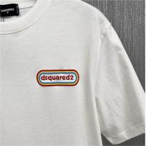 23年夏の流行 DSQUARED2 偽物 Tシャツ ディースクエアード 英字ロゴプリント 柔らかい生地感が魅力