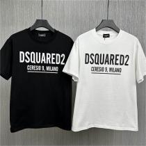 ♡♡23年不可欠なアイテム DSQUARED2 コピー Tシャツ ロゴ柄 ディー...