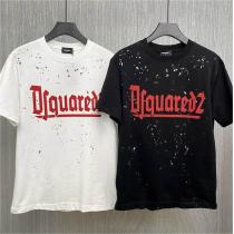 ☆2026年春夏アイテム ディースクエアードコピー Tシャツ ロゴプリント きらきら☆ ディースクエアード