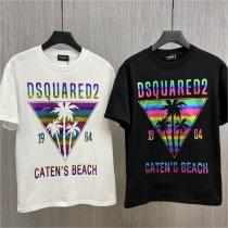 ディースクエアード スーパーコピー Tシャツ  パームツリー caten's beach トロピカル DSQUARED2