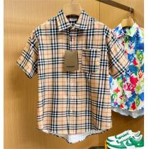 BURBERRY激安23SS上品☆☆バーバリーワークシャツコピーチェック柄半袖服おしゃれ大人気高級ブランド