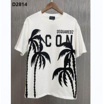  トロピカルシリーズ♡♡ディースクエアード 偽物 Tシャツ ヤシの木 ICONロゴ DSQUARED2 夏の雰囲気