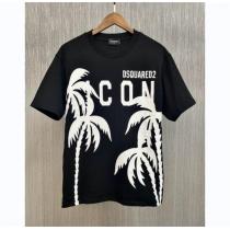  トロピカルシリーズ♡♡ディースクエアード 偽物 Tシャツ ヤシの木 ICONロゴ DSQUARED2 夏の雰囲気