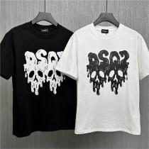 23年ストリートスタイル ディースクエアード 偽物 Tシャツ 骸骨 DSQUARED2 毎日着られる上質さ