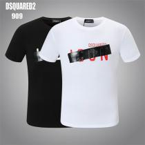 メンズの必需品 ディースクエアード コピー Tシャツ 塗りつぶし iconロゴ DSQUARED2