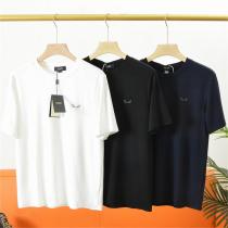 2026抜群の通気性 フェンディ コピー Tシャツ FENDI モダール生地 モンスターロゴ刺繍 大人の落ち着き