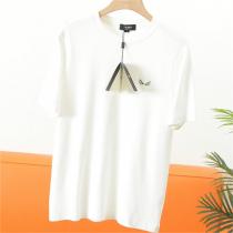 2026抜群の通気性 フェンディ コピー Tシャツ FENDI モダール生地 モンスターロゴ刺繍 大人の落ち着き