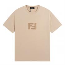 2026年春夏の新作 フェンディ コピー Tシャツ 立体ロゴ ダブルＦ 編み立てた光沢感