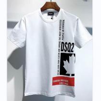 23春夏の定番アイテム ディースクエアード 偽物 Tシャツ 紅葉モミジ DSQ2ロゴ DSQUARED2