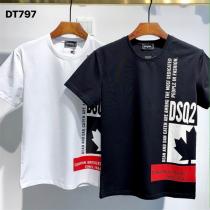 23春夏の定番アイテム ディースクエアード 偽物 Tシャツ 紅葉モミジ DSQ2ロゴ DSQUARED2