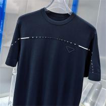 △2026年春先アイテム△ プラダ スーパーコピー Tシャツ 丸首 PRADA  ポリエステルとレーヨンの混紡