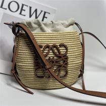 ♡♡トレンド感を出す♡ロエベ スーパー コピー ショルダーバッグ ミニ LOEWE ドロスト付き ラフィア風 編み