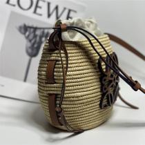 ♡♡トレンド感を出す♡ロエベ スーパー コピー ショルダーバッグ ミニ LOEWE ドロスト付き ラフィア風 編み