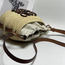 ♡♡トレンド感を出す♡ロエベ スーパー コピー ショルダーバッグ ミニ LOEWE ドロスト付き ラフィア風 編み
