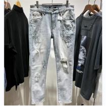 【割引キャンペーン】CHROME HEARTS スーパーコピー ジーンズ クロスロゴ貼り付け ダメージ加工 クロムハーツ