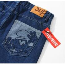 この春大人気☆☆☆SUPREME スーパーコピー ジーンズ Smurfs シュプリームｘスマーフ コラボ デニム