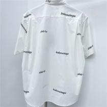 BALENCIAGA スーパーコピー 半袖シャツ バレンシアガ  弾幕ロゴプリント モノグラム オーバーサイズ